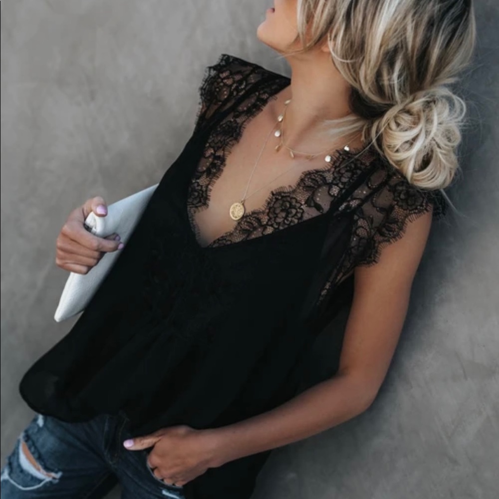 Black Lace Top